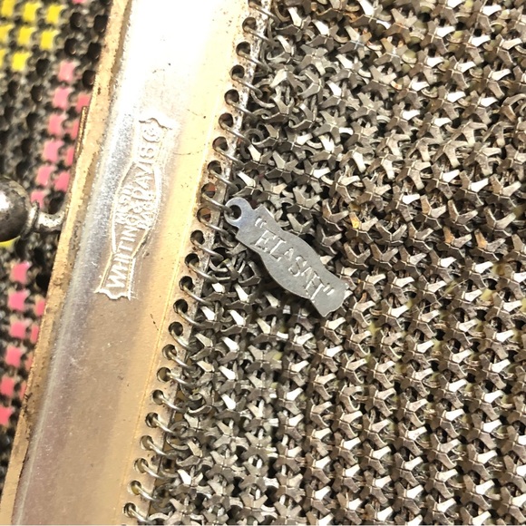 Antique Whiting and Davis Mesh Flapper Purse - Art Deco Design - Picture 7 of 14